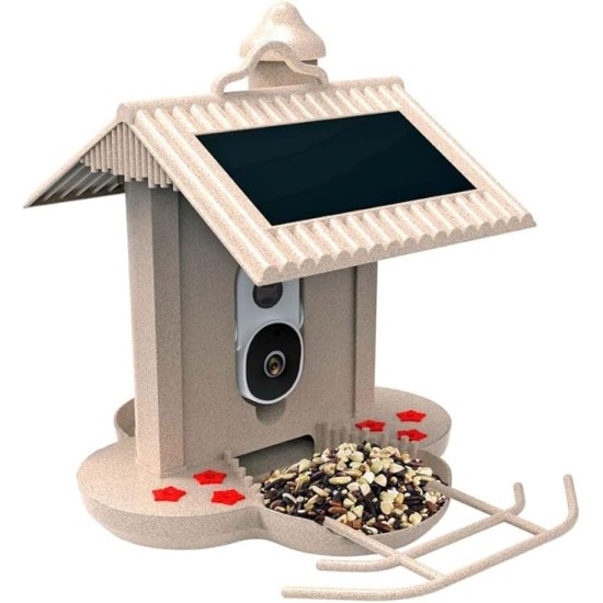 HiBirds - Smart Bird Feeder with 1080HD Camera, WLAN and AI Recognition - (HB-5543), Black HiBirds - Smart Bird Feeder with 1080HD Camera, WLAN and AI Recognition - (HB-5543), Black