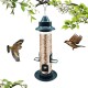 Hängender Vogelfutterspender, Eichhörnchensicher Verstellbarer Haken Automatischer Vogelfutterspender, Röhren Vogelfutterspender mit 6 Futteröffnungen für Vögel für Gartendekoratio Hängender Vogelfutterspender, Eichhörnchensicher Verstellbarer Haken Automatischer Vogelfutterspender, Röhren Vogelfutterspender mit 6 Futteröffnungen für Vögel für Gartendekoratio