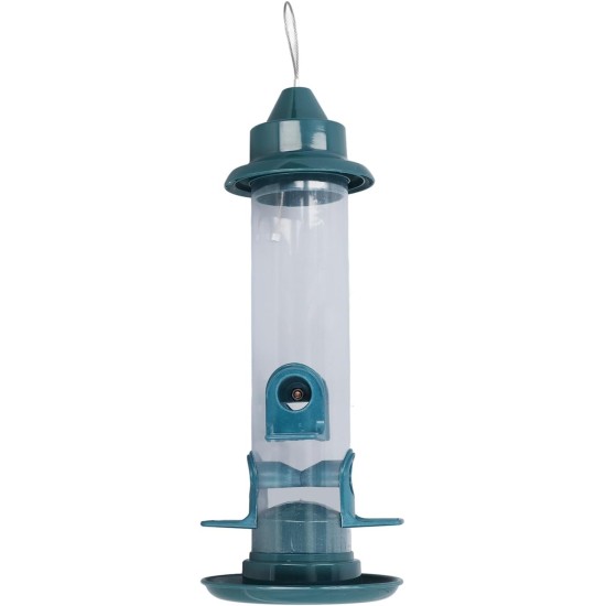 Hängender Vogelfutterspender, Eichhörnchensicher Verstellbarer Haken Automatischer Vogelfutterspender, Röhren Vogelfutterspender mit 6 Futteröffnungen für Vögel für Gartendekoratio Hängender Vogelfutterspender, Eichhörnchensicher Verstellbarer Haken Automatischer Vogelfutterspender, Röhren Vogelfutterspender mit 6 Futteröffnungen für Vögel für Gartendekoratio