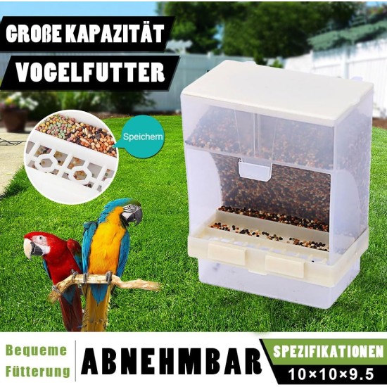 KOMUNJ Automatic Bird Feeder Budgie Cockatiel Feeder for Budgies, Canaries, Cockatiels, Finches, Parakeets, Seeds, Hooks KOMUNJ Automatic Bird Feeder Budgie Cockatiel Feeder for Budgies, Canaries, Cockatiels, Finches, Parakeets, Seeds, Hooks