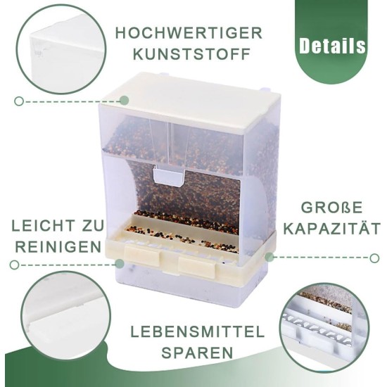 KOMUNJ Automatic Bird Feeder Budgie Cockatiel Feeder for Budgies, Canaries, Cockatiels, Finches, Parakeets, Seeds, Hooks KOMUNJ Automatic Bird Feeder Budgie Cockatiel Feeder for Budgies, Canaries, Cockatiels, Finches, Parakeets, Seeds, Hooks