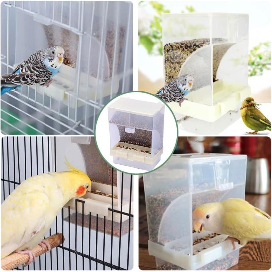 KOMUNJ Automatic Bird Feeder Budgie Cockatiel Feeder for Budgies, Canaries, Cockatiels, Finches, Parakeets, Seeds, Hooks KOMUNJ Automatic Bird Feeder Budgie Cockatiel Feeder for Budgies, Canaries, Cockatiels, Finches, Parakeets, Seeds, Hooks