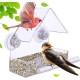 LIANGPIN Window Suction Cup Bird Feeder with Drainage Holes for Windowsill Small Birds Acrylic Clear LIANGPIN Window Suction Cup Bird Feeder with Drainage Holes for Windowsill Small Birds Acrylic Clear