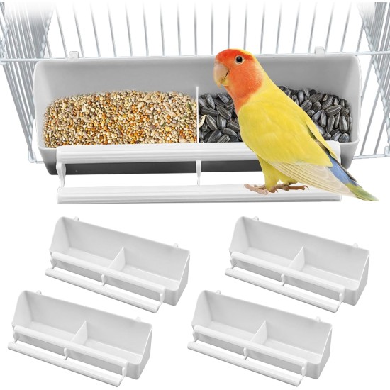 Nizirioo Pack of 4 Bird Feeding Bowls: Bird Feeder Column Feeding Container with Stand Bird Cage Accessories Bird Feeder for Hanging Bird Feeder Water Bowl for Parrots Wild Birds Nizirioo Pack of 4 Bird Feeding Bowls: Bird Feeder Column Feeding Container with Stand Bird Cage Accessories Bird Feeder for Hanging Bird Feeder Water Bowl for Parrots Wild Birds