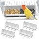Nizirioo Pack of 4 Bird Feeding Bowls: Bird Feeder Column Feeding Container with Stand Bird Cage Accessories Bird Feeder for Hanging Bird Feeder Water Bowl for Parrots Wild Birds Nizirioo Pack of 4 Bird Feeding Bowls: Bird Feeder Column Feeding Container with Stand Bird Cage Accessories Bird Feeder for Hanging Bird Feeder Water Bowl for Parrots Wild Birds