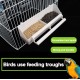 Nizirioo Pack of 4 Bird Feeding Bowls: Bird Feeder Column Feeding Container with Stand Bird Cage Accessories Bird Feeder for Hanging Bird Feeder Water Bowl for Parrots Wild Birds Nizirioo Pack of 4 Bird Feeding Bowls: Bird Feeder Column Feeding Container with Stand Bird Cage Accessories Bird Feeder for Hanging Bird Feeder Water Bowl for Parrots Wild Birds