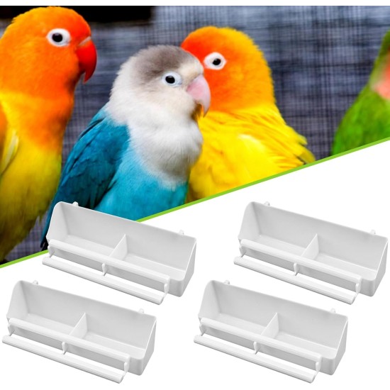 Nizirioo Pack of 4 Bird Feeding Bowls: Bird Feeder Column Feeding Container with Stand Bird Cage Accessories Bird Feeder for Hanging Bird Feeder Water Bowl for Parrots Wild Birds Nizirioo Pack of 4 Bird Feeding Bowls: Bird Feeder Column Feeding Container with Stand Bird Cage Accessories Bird Feeder for Hanging Bird Feeder Water Bowl for Parrots Wild Birds
