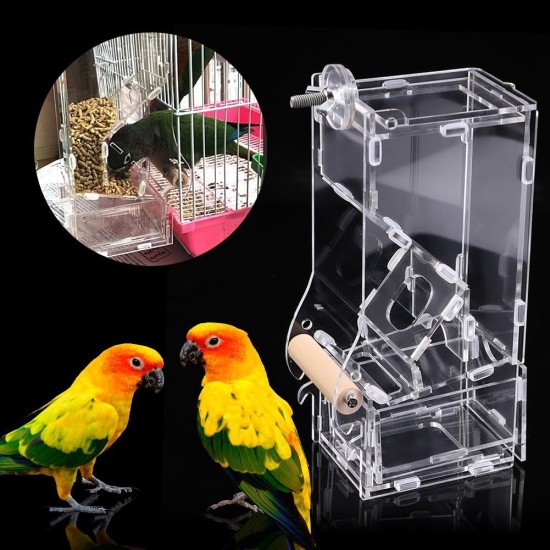 No Mess Bird Feeder Acrylic Pet Birds Seeds Transparent Food Feeder Cage Parakeet Seed Food Container No Mess Bird Feeder Acrylic Pet Birds Seeds Transparent Food Feeder Cage Parakeet Seed Food Container