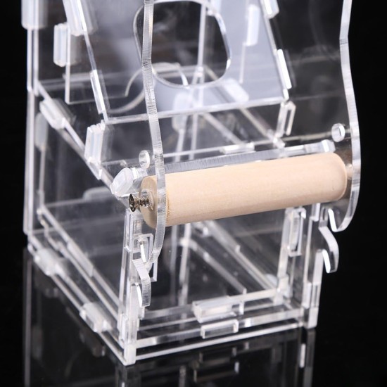 No Mess Bird Feeder Acrylic Pet Birds Seeds Transparent Food Feeder Cage Parakeet Seed Food Container No Mess Bird Feeder Acrylic Pet Birds Seeds Transparent Food Feeder Cage Parakeet Seed Food Container
