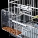 No Mess Bird Feeder for Cage - Automatic Bird Feeder Transparent Food Container Acrylic No Spill Cage Seed Catcher with Stainless Steel Hook for Parrots Parakeets No Mess Bird Feeder for Cage - Automatic Bird Feeder Transparent Food Container Acrylic No Spill Cage Seed Catcher with Stainless Steel Hook for Parrots Parakeets