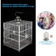 No Mess Bird Feeder for Cage - Automatic Bird Feeder Transparent Food Container Acrylic No Spill Cage Seed Catcher with Stainless Steel Hook for Parrots Parakeets No Mess Bird Feeder for Cage - Automatic Bird Feeder Transparent Food Container Acrylic No Spill Cage Seed Catcher with Stainless Steel Hook for Parrots Parakeets