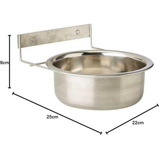 Nobby Stainless Steel Bowl with Screw-Holder, 1.80 Litre, 20 cm Nobby Stainless Steel Bowl with Screw-Holder, 1.80 Litre, 20 cm