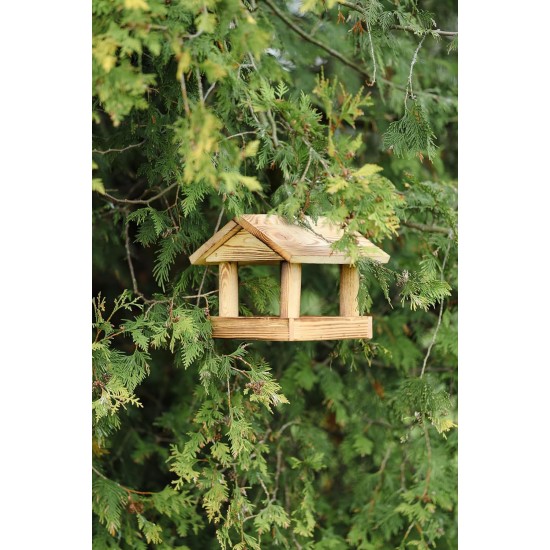 PATKAR, Pinewood Bird Table, Flamed, H22/24 x 26 x 26 cm PATKAR, Pinewood Bird Table, Flamed, H22/24 x 26 x 26 cm