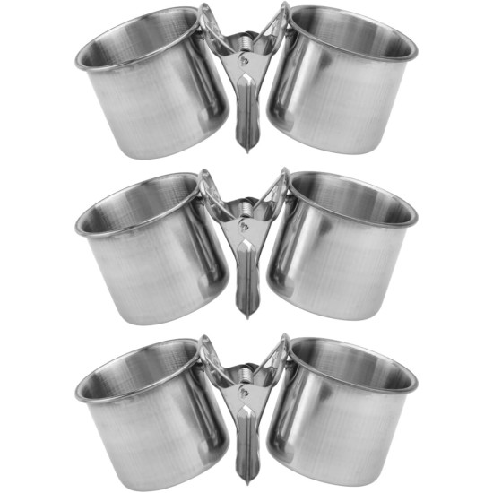 POPETPOP 3pcs Hanging Bird Feeder Bird Feeder Hanging Parrot Feeder Cup Stainless Steel Bird Cup Parakeet Hanging Pet Feeder Bowl Bird Feeder Cup to Feed Food Feeding Tray Cage POPETPOP 3pcs Hanging Bird Feeder Bird Feeder Hanging Parrot Feeder Cup Stainless Steel Bird Cup Parakeet Hanging Pet Feeder Bowl Bird Feeder Cup to Feed Food Feeding Tray Cage
