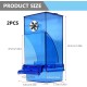 Pack of 2 Automatic Bird Feeders, Transparent, Automatic Bird Feeder for Cages, Acrylic Automatic Feeder Parrots, Transparent Acrylic Bird Feeder for Birds Budgies (Blue) Pack of 2 Automatic Bird Feeders, Transparent, Automatic Bird Feeder for Cages, Acrylic Automatic Feeder Parrots, Transparent Acrylic Bird Feeder for Birds Budgies (Blue)