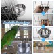 Pack of 2 Bird Feeding Bowls for Hanging, Stainless Steel Bowl with Holder, Bird Feeder Bowl, Stainless Steel Parrots Feeding Cup, for Birds, Parrots, Water Feeding Bowl
