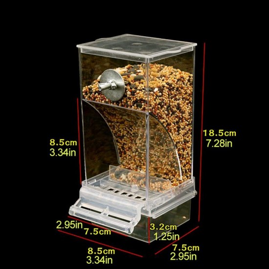 SUPYINI Automatic Bird Feeder Transparent Bird Feeder Parakeet Cage Automatic Bird Feeder Cage Accessories Budgies Canaries SUPYINI Automatic Bird Feeder Transparent Bird Feeder Parakeet Cage Automatic Bird Feeder Cage Accessories Budgies Canaries