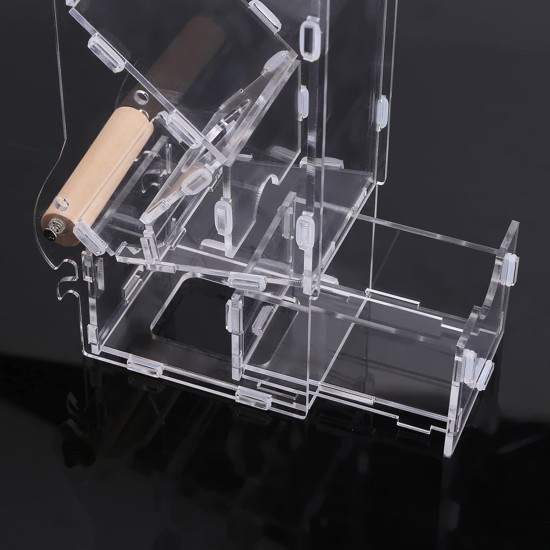 Sheens Acrylic Bird Cage Feeder with Perches No Confusion Pet Birds Feeder Automatic Feeding System for Budgies Cockatiel Finch Sheens Acrylic Bird Cage Feeder with Perches No Confusion Pet Birds Feeder Automatic Feeding System for Budgies Cockatiel Finch