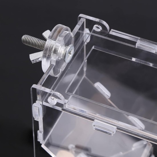 Sheens Acrylic Bird Cage Feeder with Perches No Confusion Pet Birds Feeder Automatic Feeding System for Budgies Cockatiel Finch Sheens Acrylic Bird Cage Feeder with Perches No Confusion Pet Birds Feeder Automatic Feeding System for Budgies Cockatiel Finch