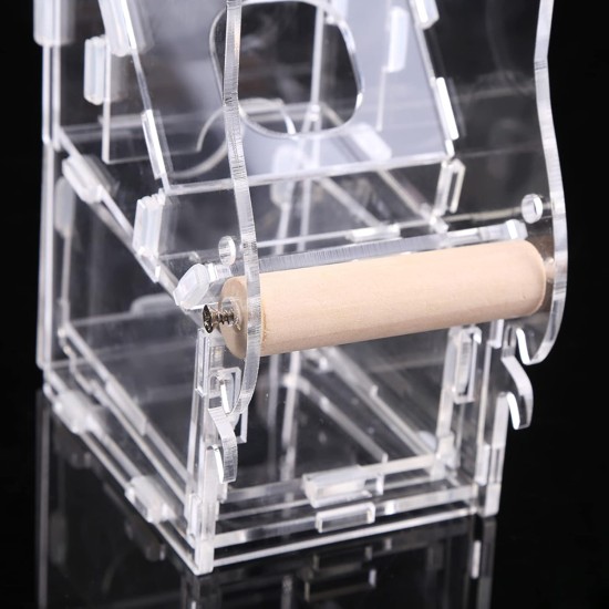 Sheens Acrylic Bird Cage Feeder with Perches No Confusion Pet Birds Feeder Automatic Feeding System for Budgies Cockatiel Finch Sheens Acrylic Bird Cage Feeder with Perches No Confusion Pet Birds Feeder Automatic Feeding System for Budgies Cockatiel Finch