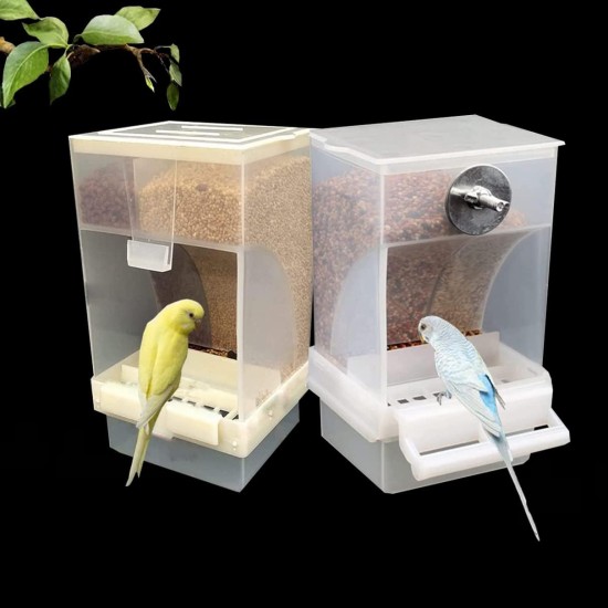 Sipiris Automatic Feeder for Birds, 2 Pieces, Bird Feeder, Automatic Feeder, Bird Cage for Budgies, Canaries, Food Container (425 g + 270 g) Sipiris Automatic Feeder for Birds, 2 Pieces, Bird Feeder, Automatic Feeder, Bird Cage for Budgies, Canaries, Food Container (425 g + 270 g)