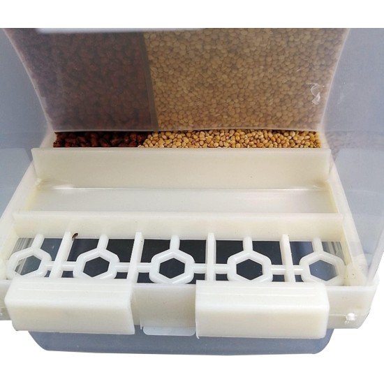 Sipiris Automatic Feeder for Birds, 2 Pieces, Bird Feeder, Automatic Feeder, Bird Cage for Budgies, Canaries, Food Container (425 g + 270 g) Sipiris Automatic Feeder for Birds, 2 Pieces, Bird Feeder, Automatic Feeder, Bird Cage for Budgies, Canaries, Food Container (425 g + 270 g)