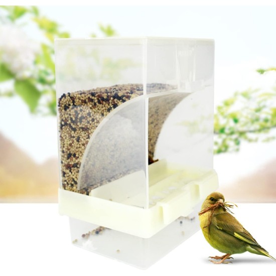 Sipiris Automatic Feeder for Birds, 2 Pieces, Bird Feeder, Automatic Feeder, Bird Cage for Budgies, Canaries, Food Container (425 g + 270 g) Sipiris Automatic Feeder for Birds, 2 Pieces, Bird Feeder, Automatic Feeder, Bird Cage for Budgies, Canaries, Food Container (425 g + 270 g)