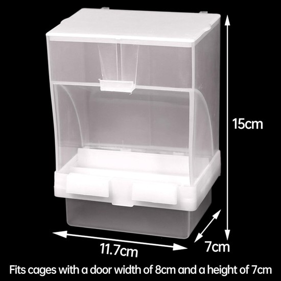 Sipiris Automatic Feeder for Birds, 2 Pieces, Bird Feeder, Automatic Feeder, Bird Cage for Budgies, Canaries, Food Container (450 g + 450 g) Sipiris Automatic Feeder for Birds, 2 Pieces, Bird Feeder, Automatic Feeder, Bird Cage for Budgies, Canaries, Food Container (450 g + 450 g)