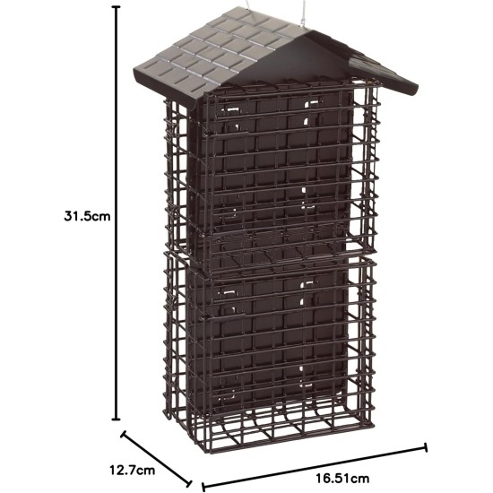 Stokes Select Four Cake Suet Buffet Bird Feeder with Metal Roof, Four Suet Capacity Stokes Select Four Cake Suet Buffet Bird Feeder with Metal Roof, Four Suet Capacity