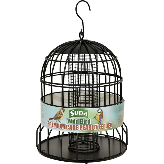 Supa Premium Wild Bird Cage Peanut Feeder for Wild Birds, Deters Squirrels and Larger Birds such as Pigeons and Pigeons Supa Premium Wild Bird Cage Peanut Feeder for Wild Birds, Deters Squirrels and Larger Birds such as Pigeons and Pigeons