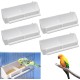 Sxutop Pack of 4 Plastic Feeding Bowls Birds Bird Bowl for Hanging Feeding Bowl Bird Cage Long Bird Feeder with Compartment and Hook for Parakeets Parrots Budgies Turtle Doves (White) Sxutop Pack of 4 Plastic Feeding Bowls Birds Bird Bowl for Hanging Feeding Bowl Bird Cage Long Bird Feeder with Compartment and Hook for Parakeets Parrots Budgies Turtle Doves (White)