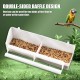 Sxutop Pack of 4 Plastic Feeding Bowls Birds Bird Bowl for Hanging Feeding Bowl Bird Cage Long Bird Feeder with Compartment and Hook for Parakeets Parrots Budgies Turtle Doves (White) Sxutop Pack of 4 Plastic Feeding Bowls Birds Bird Bowl for Hanging Feeding Bowl Bird Cage Long Bird Feeder with Compartment and Hook for Parakeets Parrots Budgies Turtle Doves (White)