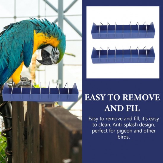 TOGEVAL 2 x Pigeon Feeding Trough Anti-Splash Feeding Box for Bird Cage PP Material Easy to Clean for Small Birds such as Pigeons Cockatiels and Budgies TOGEVAL 2 x Pigeon Feeding Trough Anti-Splash Feeding Box for Bird Cage PP Material Easy to Clean for Small Birds such as Pigeons Cockatiels and Budgies