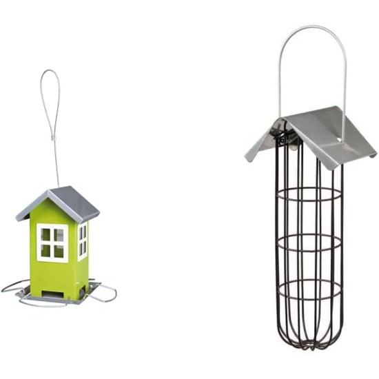 Trixie Bird Feeder Red/Silver 19 × 20 × 19 cm 1 L Trixie Bird Feeder Red/Silver 19 × 20 × 19 cm 1 L