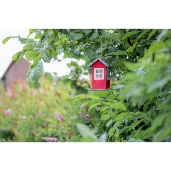 Trixie Bird Feeder Red/Silver 19 × 20 × 19 cm 1 L Trixie Bird Feeder Red/Silver 19 × 20 × 19 cm 1 L