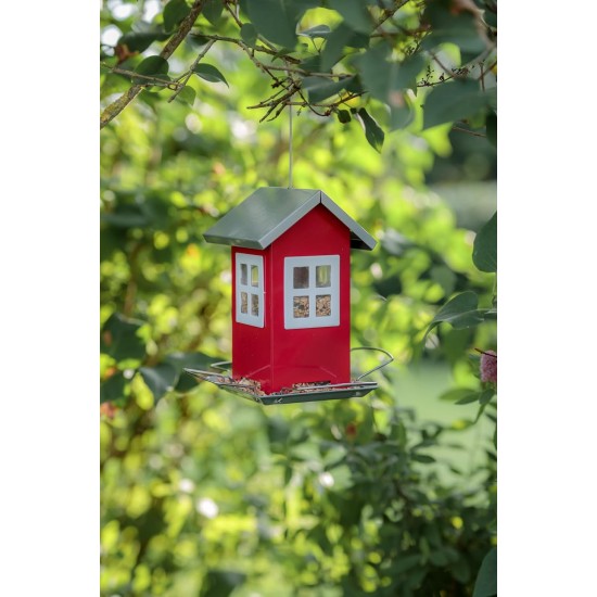 Trixie Bird Feeder Red/Silver 19 × 20 × 19 cm 1 L Trixie Bird Feeder Red/Silver 19 × 20 × 19 cm 1 L