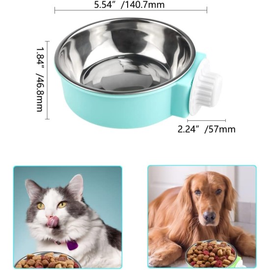 XINMEIWEN 3 Pack Bird Feeding Dish Cup Stainless Steel Pet Bowl Removable Hanging Pet Food Water Feeder Cup Perfect for Cats Puppies Birds Rats Ferrets (Blue + Green + Pink) XINMEIWEN 3 Pack Bird Feeding Dish Cup Stainless Steel Pet Bowl Removable Hanging Pet Food Water Feeder Cup Perfect for Cats Puppies Birds Rats Ferrets (Blue + Green + Pink)