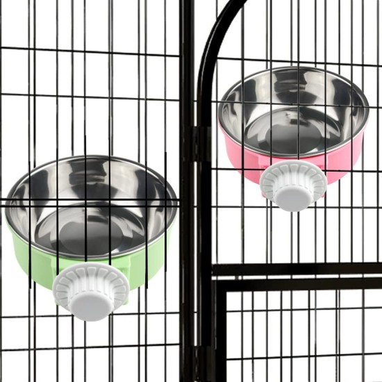 XINMEIWEN 3 Pack Bird Feeding Dish Cup Stainless Steel Pet Bowl Removable Hanging Pet Food Water Feeder Cup Perfect for Cats Puppies Birds Rats Ferrets (Blue + Green + Pink) XINMEIWEN 3 Pack Bird Feeding Dish Cup Stainless Steel Pet Bowl Removable Hanging Pet Food Water Feeder Cup Perfect for Cats Puppies Birds Rats Ferrets (Blue + Green + Pink)