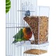 Xemnys Automatic Bird Cage Feeder Budgie Cage Feeder with Perch No Mess Hanging Bird Feeder for Parrot Parakeet Canary Cockatiel Xemnys Automatic Bird Cage Feeder Budgie Cage Feeder with Perch No Mess Hanging Bird Feeder for Parrot Parakeet Canary Cockatiel