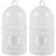 iplusmile Pigeon Water Dispenser - Pack of 2 Plastic Pigeon Drinkers for Pigeon Birds Automatic Feeder for Birds (White)