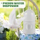 iplusmile Pigeon Water Dispenser - Pack of 2 Plastic Pigeon Drinkers for Pigeon Birds Automatic Feeder for Birds (White)