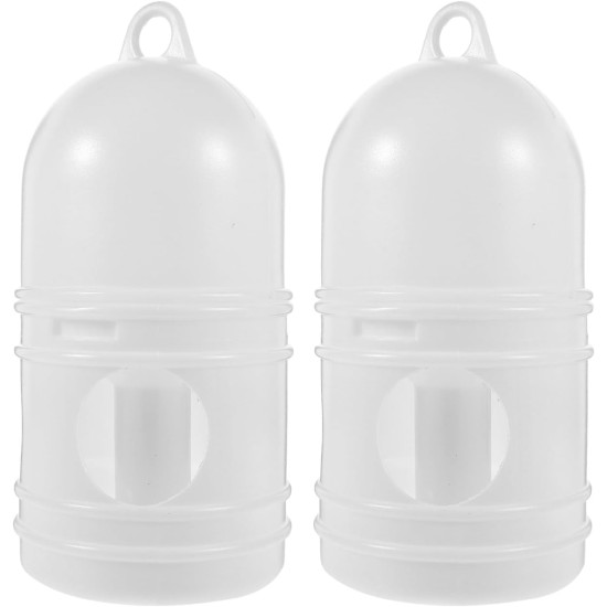 iplusmile Pigeon Water Dispenser - Pack of 2 Plastic Pigeon Drinkers for Pigeon Birds Automatic Feeder for Birds (White)