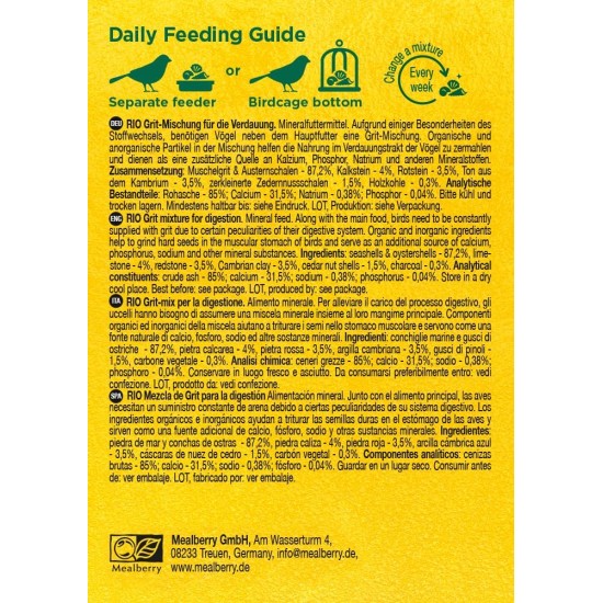 RIO Biscuits with Wild Berries | 150 g | Supplementary Feed for Ornamental Birds | Treats for Lots of Variety | With Eggs and Cereals | Suitable for Molting and Breeding Birds RIO Biscuits with Wild Berries | 150 g | Supplementary Feed for Ornamental Birds | Treats for Lots of Variety | With Eggs and Cereals | Suitable for Molting and Breeding Birds