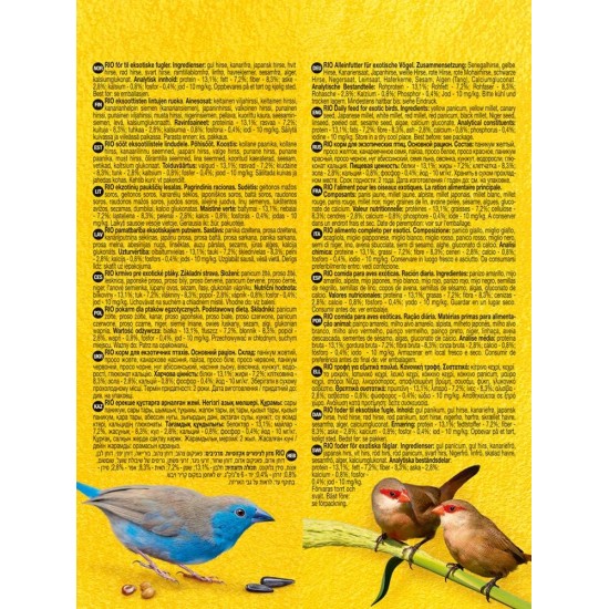 RIO Biscuits with Wild Berries | 150 g | Supplementary Feed for Ornamental Birds | Treats for Lots of Variety | With Eggs and Cereals | Suitable for Molting and Breeding Birds RIO Biscuits with Wild Berries | 150 g | Supplementary Feed for Ornamental Birds | Treats for Lots of Variety | With Eggs and Cereals | Suitable for Molting and Breeding Birds