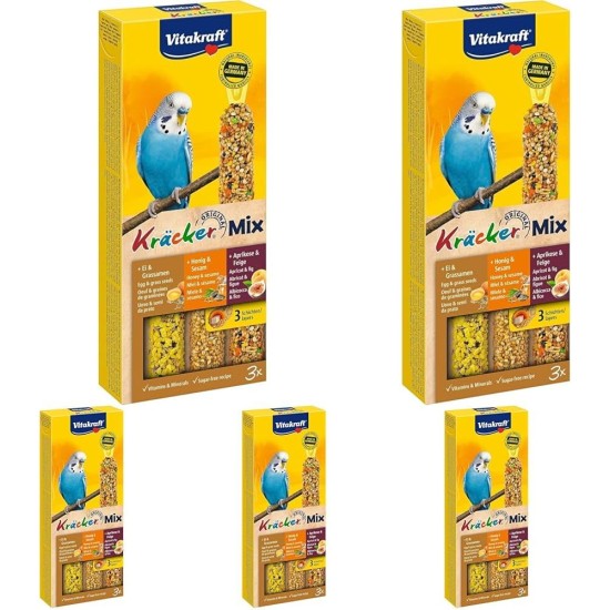 Vitakraft - 21237 - Cracker Trio-Mix (Sesame Banana / Herbal Bell Pepper / Kiwi Lemon) Parakeets Vitakraft - 21237 - Cracker Trio-Mix (Sesame Banana / Herbal Bell Pepper / Kiwi Lemon) Parakeets