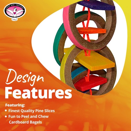 18 by 4-Inch Olympic Rings Bird Toy, Large 18 by 4-Inch Olympic Rings Bird Toy, Large