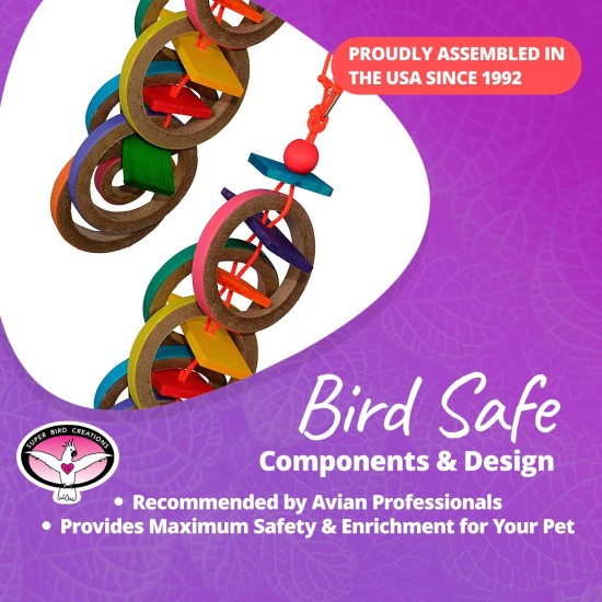 18 by 4-Inch Olympic Rings Bird Toy, Large 18 by 4-Inch Olympic Rings Bird Toy, Large