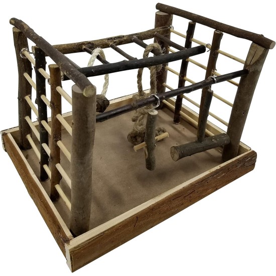 Dehner Matchfield Bird Accessories Toy Approx. 35 x 29 x 25 cm, Wood/Sisal, Natural, Pack of 1 Dehner Matchfield Bird Accessories Toy Approx. 35 x 29 x 25 cm, Wood/Sisal, Natural, Pack of 1