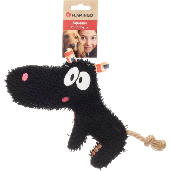 Flamingo Saffia Bird Toy with Rope - Black, with Squeaker for Extra Fun - Perfect for Dogs Flamingo Saffia Bird Toy with Rope - Black, with Squeaker for Extra Fun - Perfect for Dogs