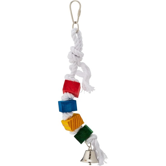 ICA BR100 Wooden Bird Toy with Large Beads and Bell ICA BR100 Wooden Bird Toy with Large Beads and Bell